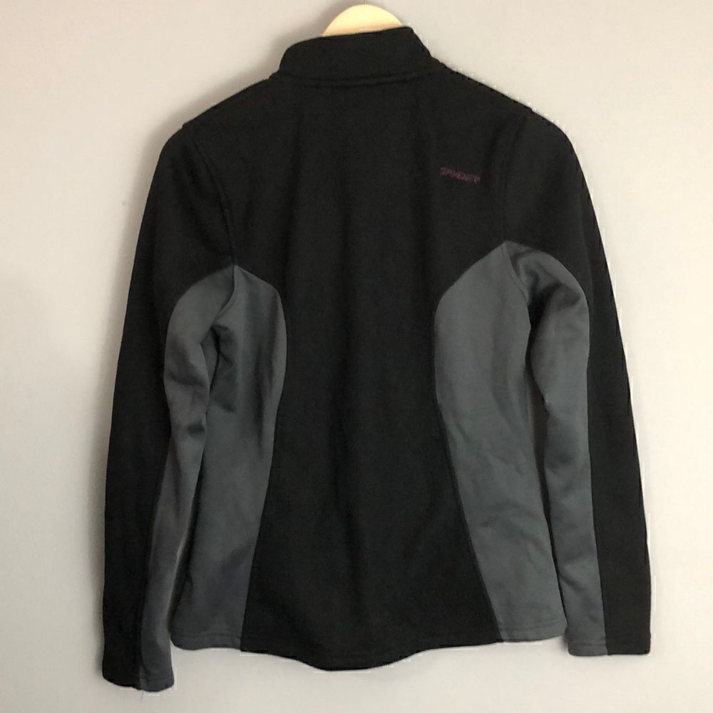 Spyder Full Zip Core Sweater Jacket Black & Gray Women's - Picture 5 of 7